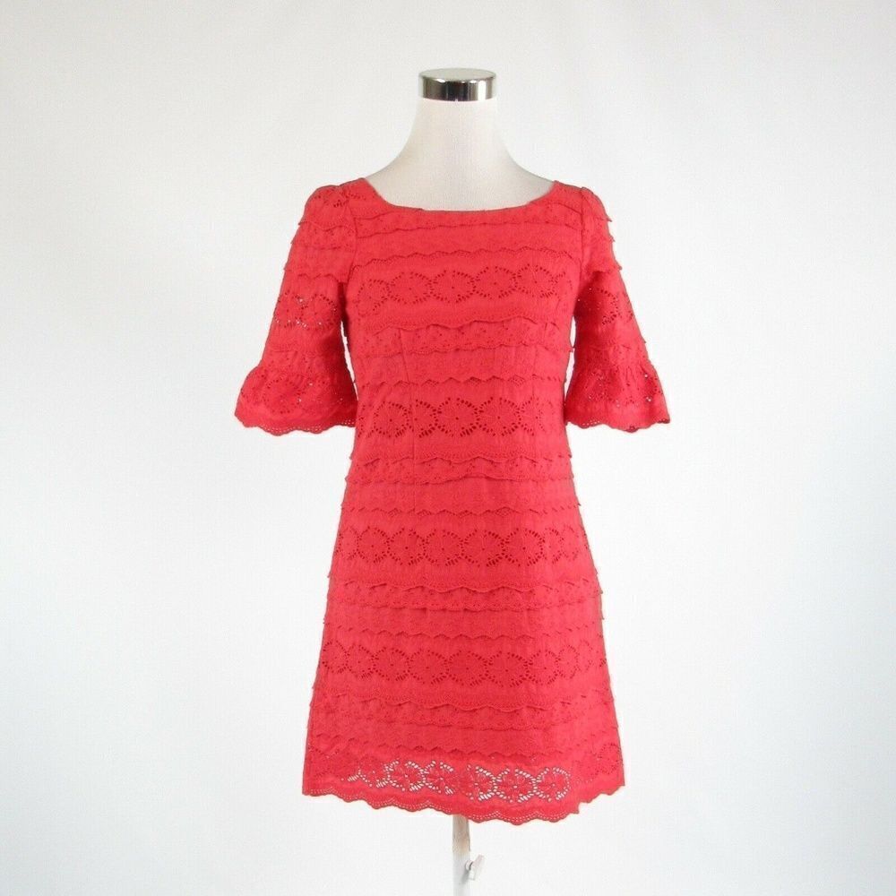 Red ANTHROPOLOGIE MOULINETTE SOEURS dress 0